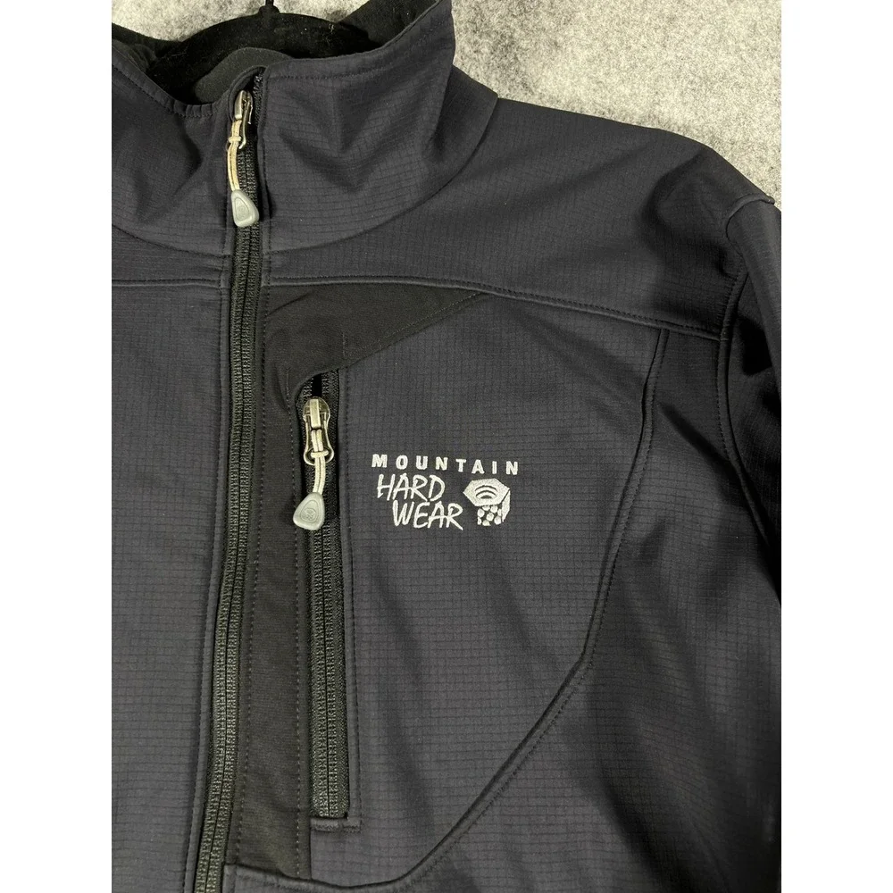 Mountain Hardwear AirShield Elite Windbreaker Jacket Mens Medium Black Hiking
